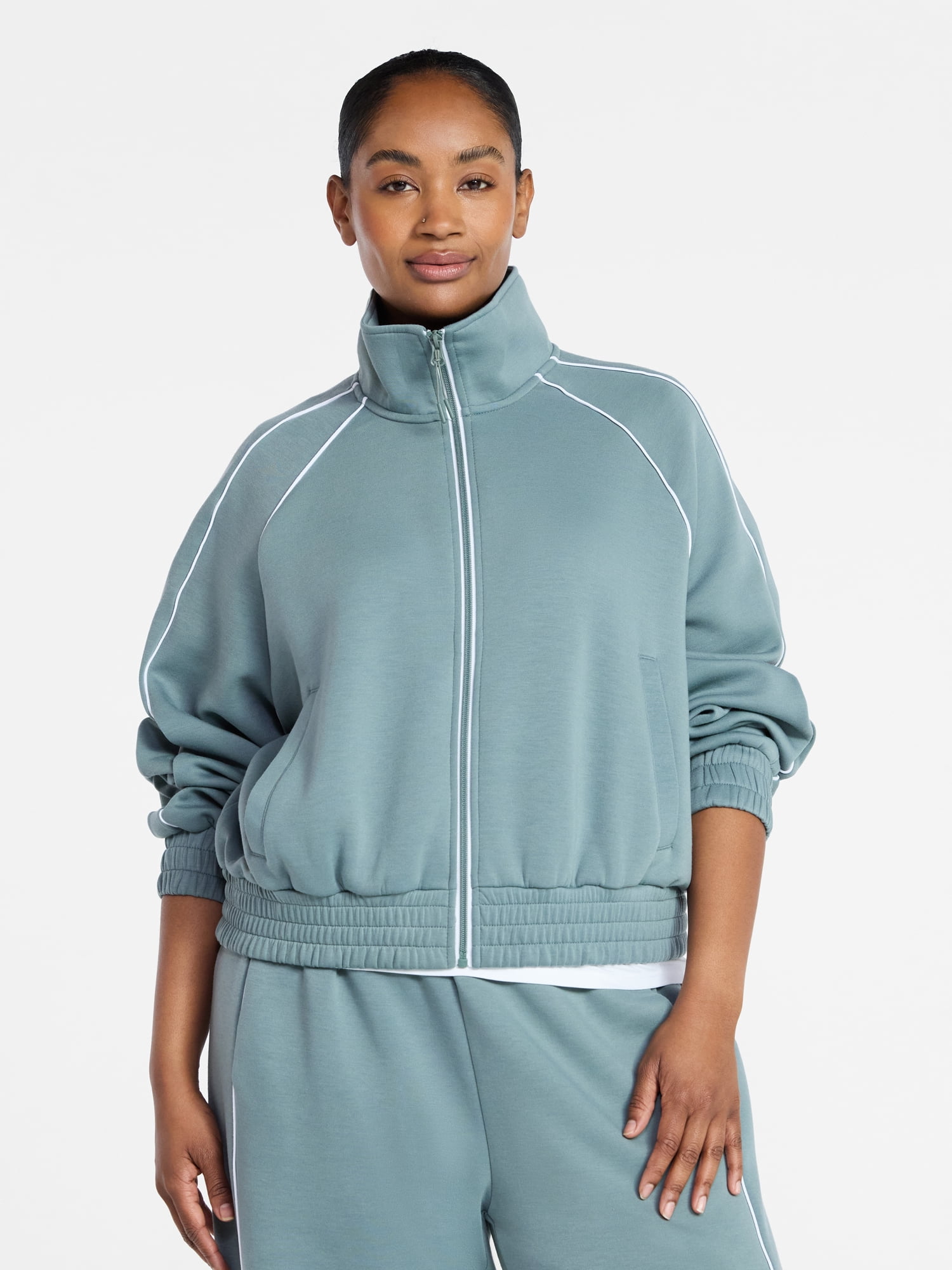 Avia Women's ScubaKnit Track Jacket, Sizes XS-XXXL - Walmart.com