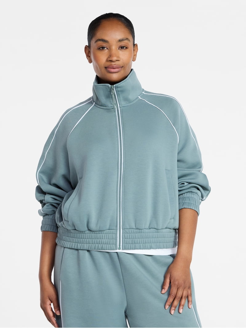Avia Women's ScubaKnit Track Jacket, Sizes XS-XXXL - Walmart.com