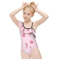 thumbnail image 4 of Kuromi And My Melody Girls One Piece Swimsuits Hawaiian Ruffle Swimwear Beach Bathing Suit Outfits, 4 of 7