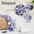 thumbnail image 3 of Purple Blooms Floral Throw Pillow Covers, Farmhouse Spring Flowers Botanical Soft Breathable Pillow Cases with Invisible Zipper for Sleeping, Small Pillowcases for Couch Bed Sofa Chair 16x24 Inches, 3 of 9