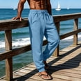 thumbnail image 5 of Nestiefly Men's Lightweight Fleece Baggy Sweatpants with Pockets Drawstring Joggers Workout Pants for Lounge,Gym,Running Sky Blue XL, 5 of 5