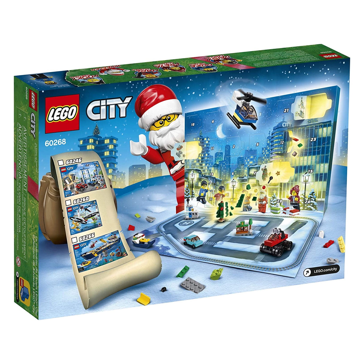 LEGO City Adventures 60268 Advent Calendar Build Kit w 6 Figures 342 Pieces Walmart