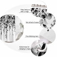 thumbnail image 6 of Grey Eucalyptus Waterproof Fabric Shower Curtain,Gradient Retro Watercolor Leaves Waterproof Fabric Shower Curtain for Bathroom Curtains Bathtubs Hotel Shower Curtains with 12 Hooks Extra Long 72x84, 6 of 8