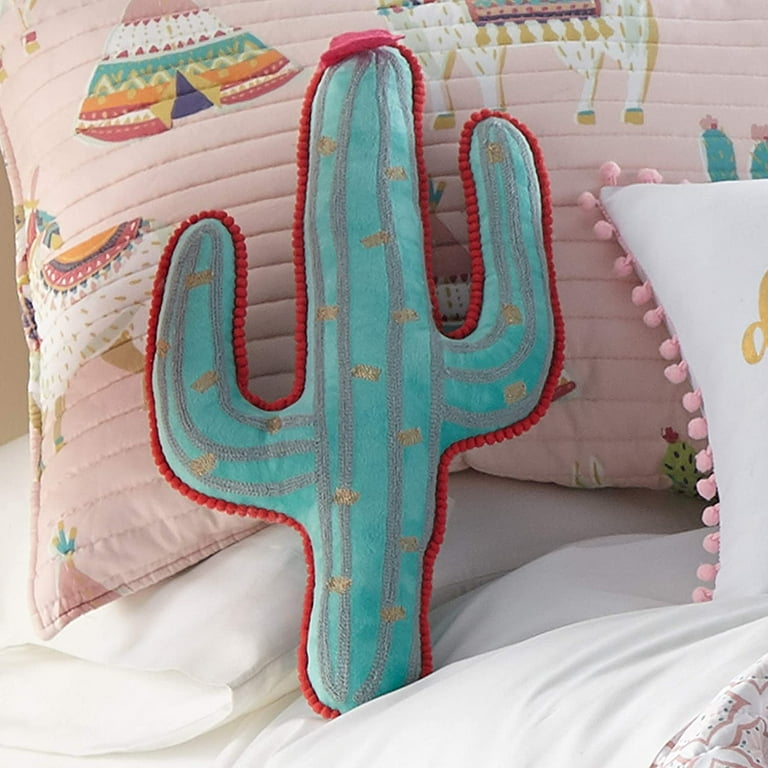 Embroidered 2025 cactus pillow