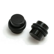 PAIR EAR STRETCHING Plugs BLACK 9/16 inch gauges tunnels