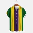 thumbnail image 4 of Mens Mardi Gras Shirt Mask Graphic Tee Button Down Short Sleeve Blouse Summer Hawaiian Shirts Carnival Festival Outfits Men, 4 of 6