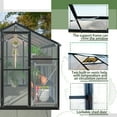 thumbnail image 3 of 6x8 FT Walk-in Greenhouse with Aluminum Frame, UV-resistant Polycarbonate Greenhouse with Ventilation, for Garden,  Yard, Black, 3 of 9