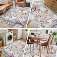 thumbnail image 5 of Area Rug for Living Room, Colorful Leaves Non-Slip Indoor Large Carpet for Bedroom/Dining Room, Modern Abstract Spring Nature Tree Branch Washable Low-Profile Rectangle Floor Runner Rugs - 4 x 6 Ft, 5 of 8
