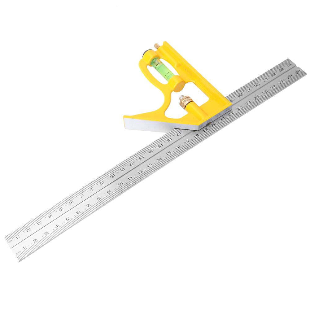 Easy to Use Level Combination Square Right Angle Ruler Metal Combination Square Durable for DIY Hardware Woodworking Tools Woodworking Ruler Home Improvement