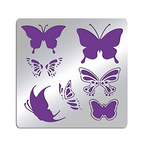 Snowflake Pattern Stainless Steel Stencil Template, 6.14Inch Metal