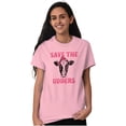 thumbnail image 3 of Breast Cancer Awareness Save Udders Women's Graphic T Shirt Tees Brisco Brands L, 3 of 6
