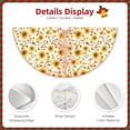 thumbnail image 3 of Bingfone Christmas Tree Skirt Mat Christmas Decoration Interior 36" -Brown Leaf Sunflower, 3 of 6