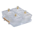 thumbnail image 2 of TISHITA Dried Fruit Snack Serving Plate with Lid Divided Serving Platter Food Storage Box Candy Nuts Dish for Candy Cookies Appetizer Clear, 2 of 8