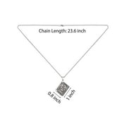 Spencer Silver Cross Holy Bible Book Pendant Necklace Openable Prayer Bible Verse Religious Christian Necklace for Men and Women