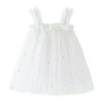 thumbnail image 1 of Afdoent Robe pour Filles Robe Sans Manches Étoile Lune Tulle Fête de Vacances Robes de Danse Princesse Vêtements 4-5 Ans, 1 of 5