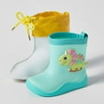 thumbnail image 5 of Ketyyh-chn99 Rain Boots for Girls Waterproof Shoes Kids Toddler Rain Boots Waterproof Light Up Kids Rain Boots with Easy-On Handles for Boys And Girls Size for US 19,Green, 5 of 9