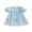 Blue, variant on BemeyourBBs Toddler Baby Girls Back to School Dress Kindergarten Outfits Baby Girl First Day of School Outfit Dress Puff Short Sleeve Crew Neck Plaid Embroidery Pencil Summer A-line Dress