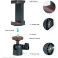 thumbnail image 3 of LINCO 2Pack Cell Phone Tripod Mount Adapter with Ball Head 360° Rotating Phone Holder for Stand Tripod with 1/4" Screw, Smartphone Clamp for DSLR Cameras iPhone Samsung Ring Light-AM2832, 3 of 14