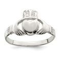 thumbnail image 6 of 925 Sterling Silver Solid Claddagh Ring Size 7, 6 of 7
