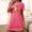 Hot Pink, variant on Cxenplz Womens Halloween Nightgown Casual Summer Fall Crewneck Short Sleeve T Shirt Deess Soft Loose Print Tunic Shirt Pajamas Sleepwear on Clearance