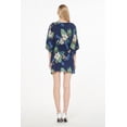 thumbnail image 3 of Robe Poncho Hawaïenne pour Femme Luau Ananas Jardin Bleu Marine, 3 of 5