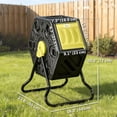 thumbnail image 3 of Outsunny 17 Gallon Composter, Compost Bin with Steel Legs, Yellow, 3 of 10