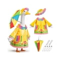 thumbnail image 1 of Ropa estilo impermeable para decoración de exteriores,impermeable decorativo para porche,estatua de jardín,atuendo con sombrero y paraguas para decoración de patio navideño, 1 of 9