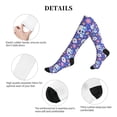 thumbnail image 5 of Lsque flower Skull cartoon Pattern Sport Compression Socks for Men & Women 15-20 mmHg Knee High Nurse Pregnant Running Medical and Travel Athletic, 5 of 6