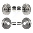 thumbnail image 1 of Transit Auto Front Rear Disc Brake Rotors and Semi-Metallic Pads Kit for Car Ford F-150 Lincoln Mark LT RWD K8S-103087, 1 of 8