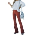 thumbnail image 1 of Txlixc Pantalones de mujer, cintura elástica, pantalones de campana de piernas anchas Txlixc  moda, 1 of 8