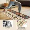 thumbnail image 4 of Ethnic Geometric Striped Pattern Hot Yoga Mat Towel Non Slip for Hot Yoga - Quick-Drying Yoga Mat Cover with 4 Corner Pockets with Travel Bag - Hot Yoga Towel Non Slip 74"x26", 4 of 6