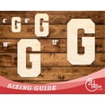 thumbnail image 3 of Unfinished Wood Varsity Team Font - G Shape 20" / 1/4", 3 of 3
