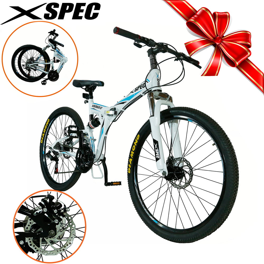 Xspec Bicicleta de montaña plegable de 26 pulgadas y 21 velocidades para  adultos