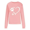 thumbnail image 4 of Fartey Chandail en Molleton de la Saint-Valentin pour Femmes en Liquidation Mode Mignon Imprimé Cœur Col Rond Chandail Décontracté Ample Manches Longues Chandails en Molleton de la Saint-Valentin 2025 Rose, 4 of 4
