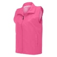 thumbnail image 2 of VJGBEGW Men Women Lightweight Sleeveless Vest Casual Lapel Zipper Jacket Mesh Lined Outdoor Outerwear With Side Pockets Hot Pink S, 2 of 5