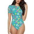 thumbnail image 2 of Picia Donut Womens One Piece Swimsuits Modest Tummy Control Bathing Suits Lace Up Slimming Swim Suit-X-Large, 2 of 9