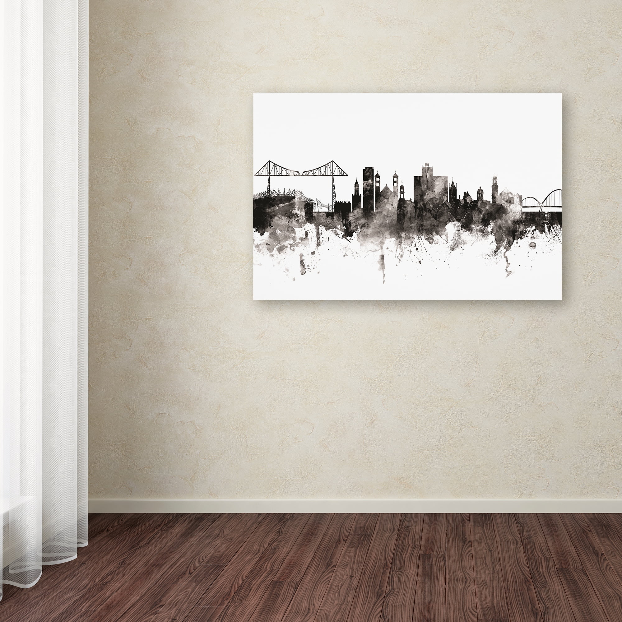 Trademark Fine Art 'Middlesbrough England Skyline III' Canvas Art by Michael Tompsett