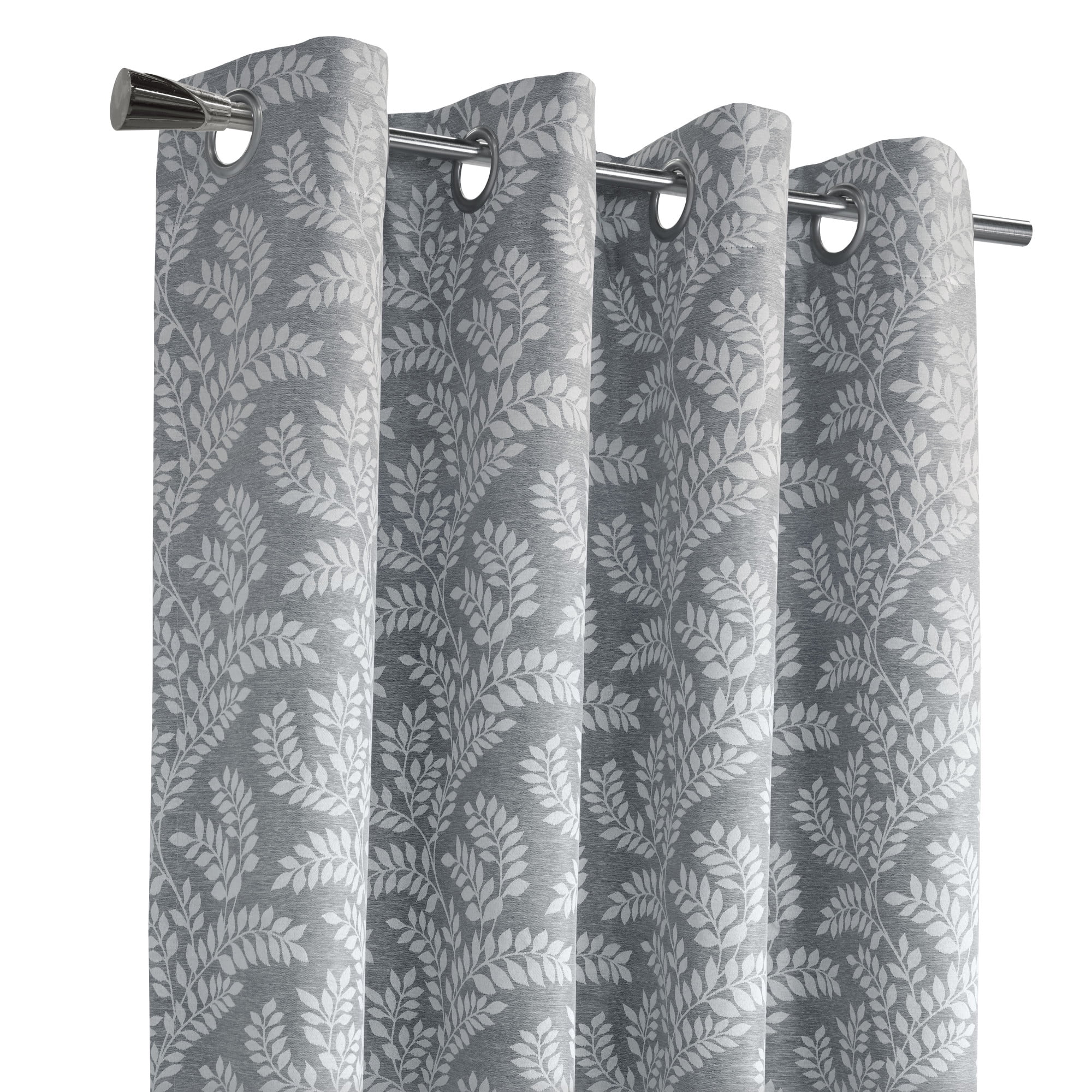 Loft Living Parrie Blackout Grommet Indoor Curtain 52 x 95 in Silver