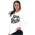 thumbnail image 3 of Stay Weird Motto Mantra Geek Normal Long Sleeve TShirt Men Women Brisco Brands X, 3 of 6