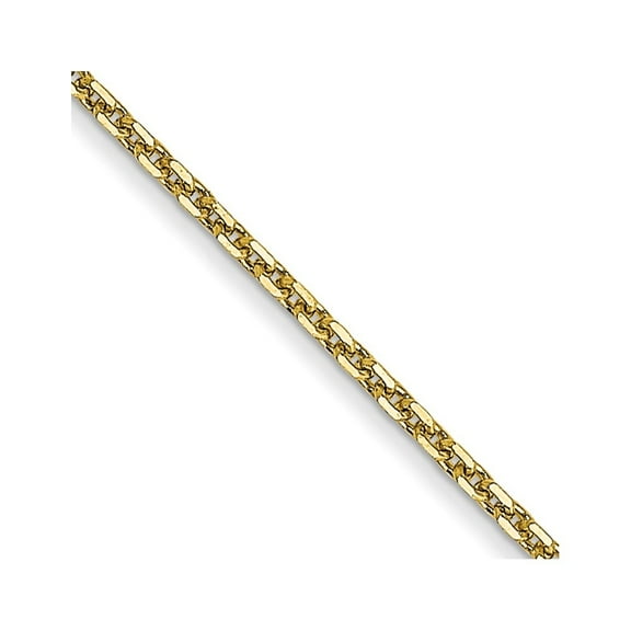 Auriga 10K Yellow Gold .95 mm Diamond-cut Cable Chain Necklace for Women 16"