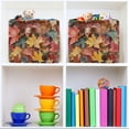 thumbnail image 6 of Ryvnso Leaf Fall Autumn Storage Basket Large Bin Foldable Boxes Toys Organizer 14.2x10.2x8.3in 2 PCs, 6 of 8