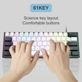 thumbnail image 6 of MageGee Mini 60% Gaming Keyboard, RGB Backlit 61 Key Ultra-Compact Keyboard, TS91 Ergonomic Waterproof Mechanical Feeling Office Computer Keyboard for PC, MAC, PS4, Xbox ONE Gamer(Black White), 6 of 8