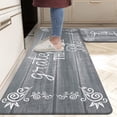 thumbnail image 1 of MeyJey Kitchen Rug Set of 2, Anti Fatigue Kitchen Mat 2 Pieces, Non Skid Waterproof Cushioned Floor Mat and Runner Rug, 17"x28"x0.4"+17"x59"x0.4", Gray, 1 of 6