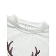 thumbnail image 6 of Gureui Family Matching Christmas Pajamas Outfits, Long Sleeve Elk Printed Tops + Elastic Plaid Pants/Romper Sets, 6 of 9