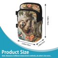 thumbnail image 7 of COEQINE Forearm Crutch Accesories for Broken Leg Cute Sloth Floral Elbow Crutch Bag, Mobility Aid Attachment, with 2 Pockets, Phone Holder, for Seniors Women Men, 7 of 7