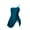 Navy, variant on Women's One Shoulder Swimsuit, Conservative Swim Dress with Built-in Bra, Modest One Piece Bathing Suit for Beach, Pool and Vacation Wear Blue M