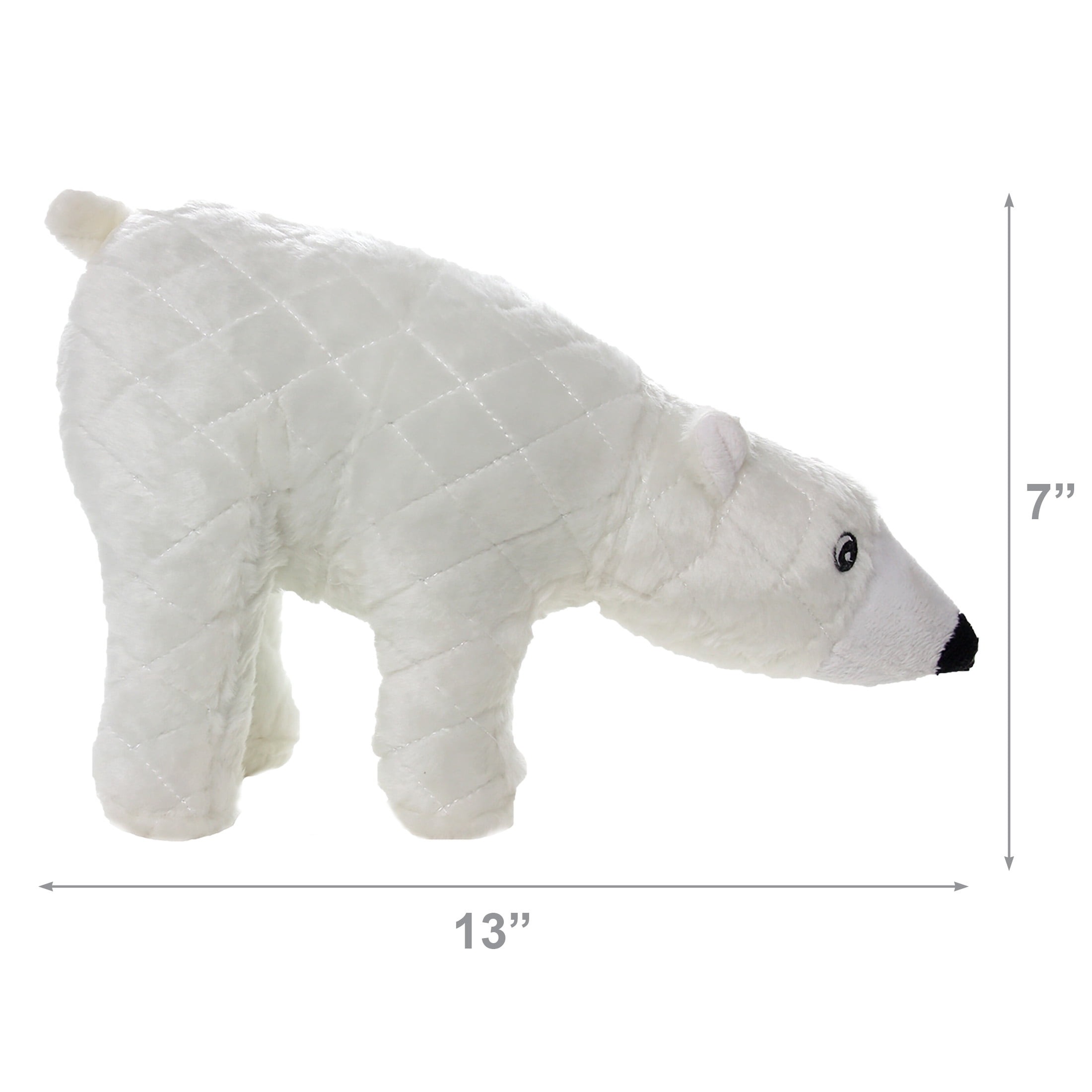 Mighty Arctic Polar Bear Durable Squeaky Plush Dog Toy