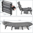 thumbnail image 2 of 79" Portable Folding Bed with Cushion and Pillow, Camping Cot for Adults with Supports 500 Lbs, Lightweight Tent Cot for Patio Beach Indoor Outdoor, Grey, 2 of 8