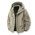 thumbnail image 4 of YDFCWXW Womens Waterproof Rain jacket with Hood Lightweight Windbreaker Raincoat Shell for Camping Hiking (Khaki, XL), 4 of 5