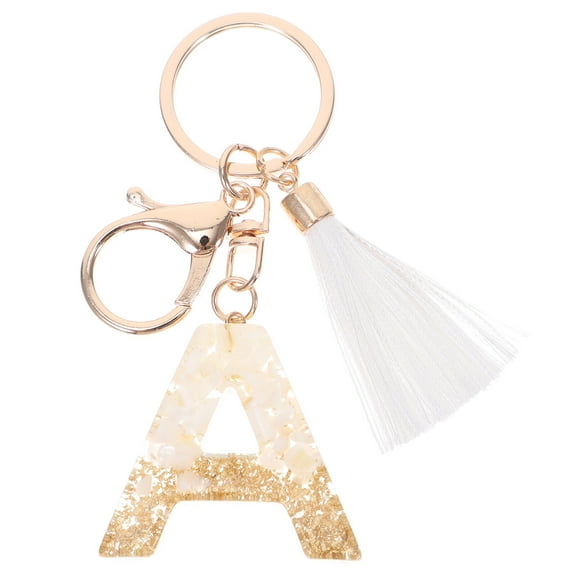 OFFIGAM Alphabet Keychain , Multi-Color Initial Letter Charm for Women, Trendy Accessory